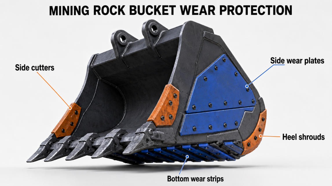 Heavy Duty Excavator Rock Bucket-3 Heavy Duty Excavator Rock Bucket-3