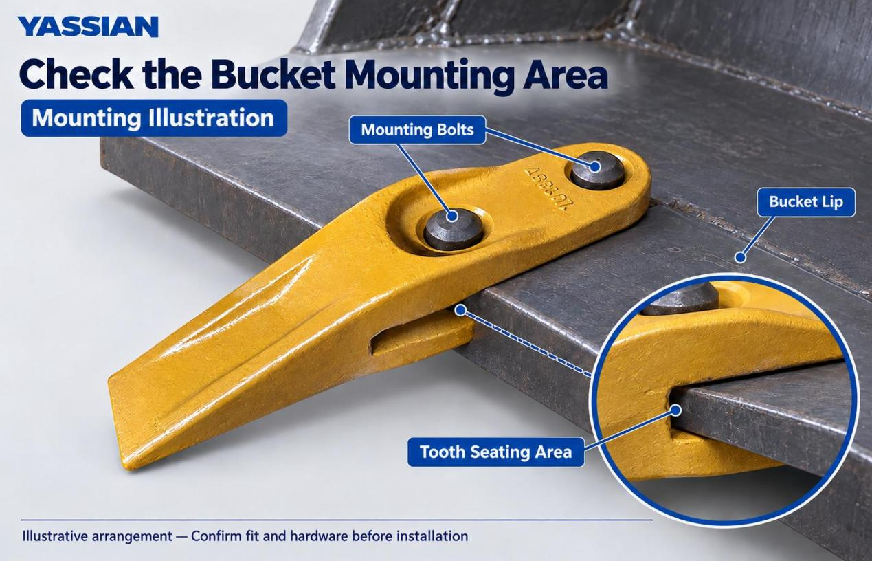 1U1857 Bucket Mounting Area 1U1857 Bucket Mounting Area