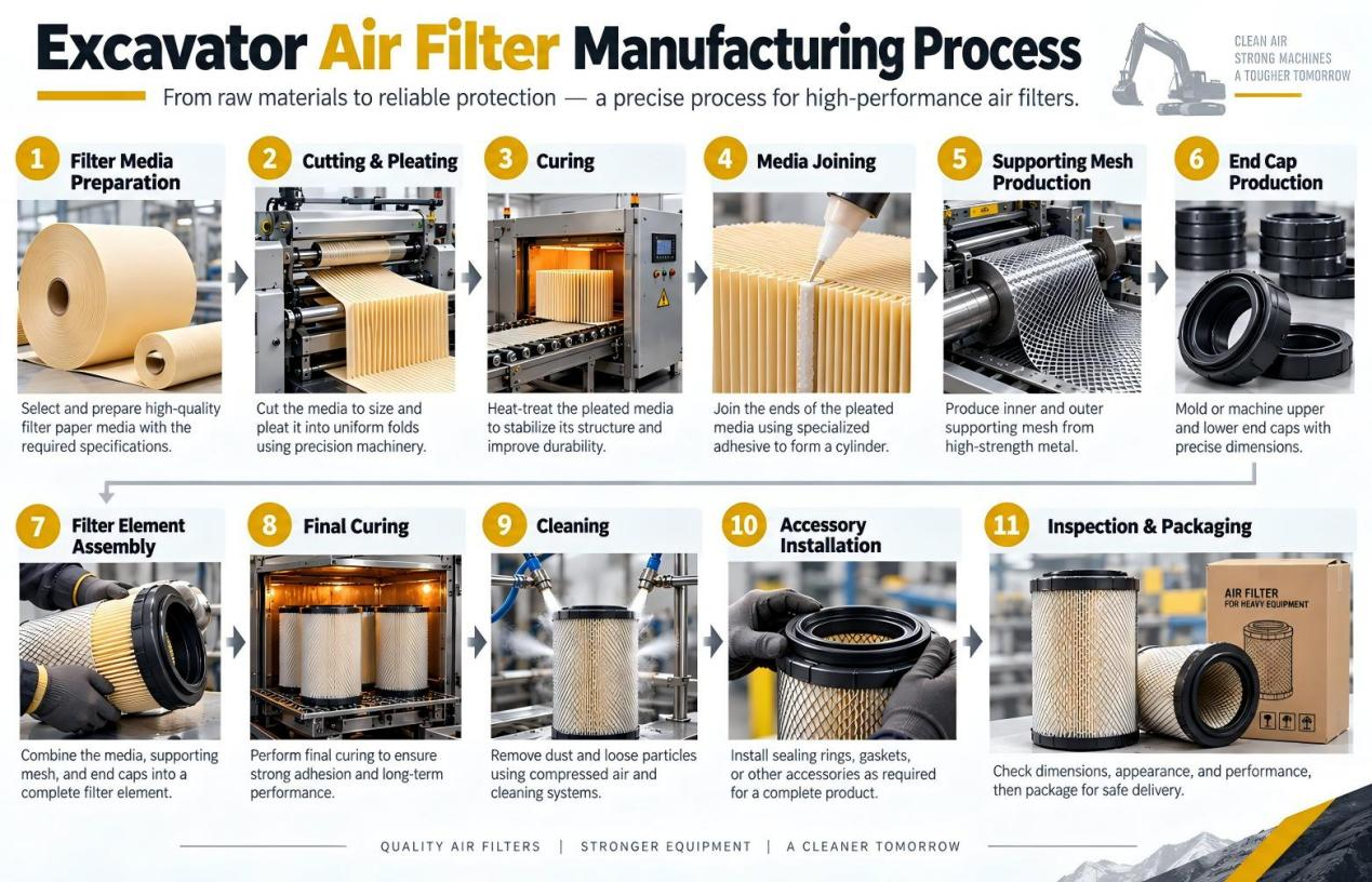 Excavator Air Filter Manufacturing Process Excavator Air Filter Manufacturing Process
