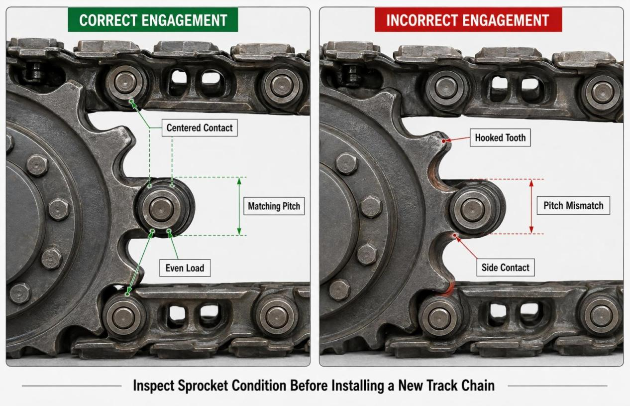 6.Sprocket Compatibility Excavator Track Link
