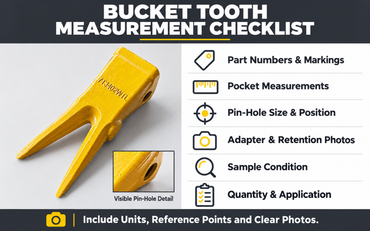 Bucket Teeth Measurement Record Bucket Teeth Measurement Record