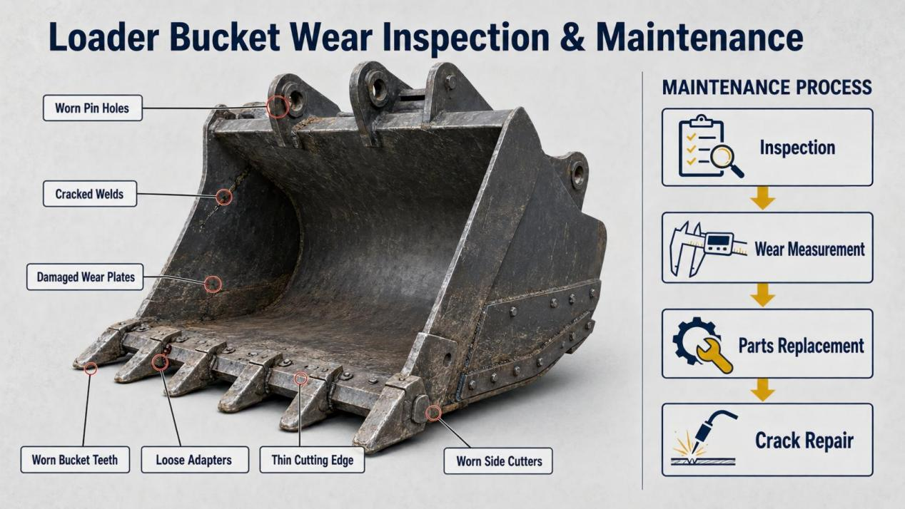 Loader Bucket Wear Inspection & Maintenance