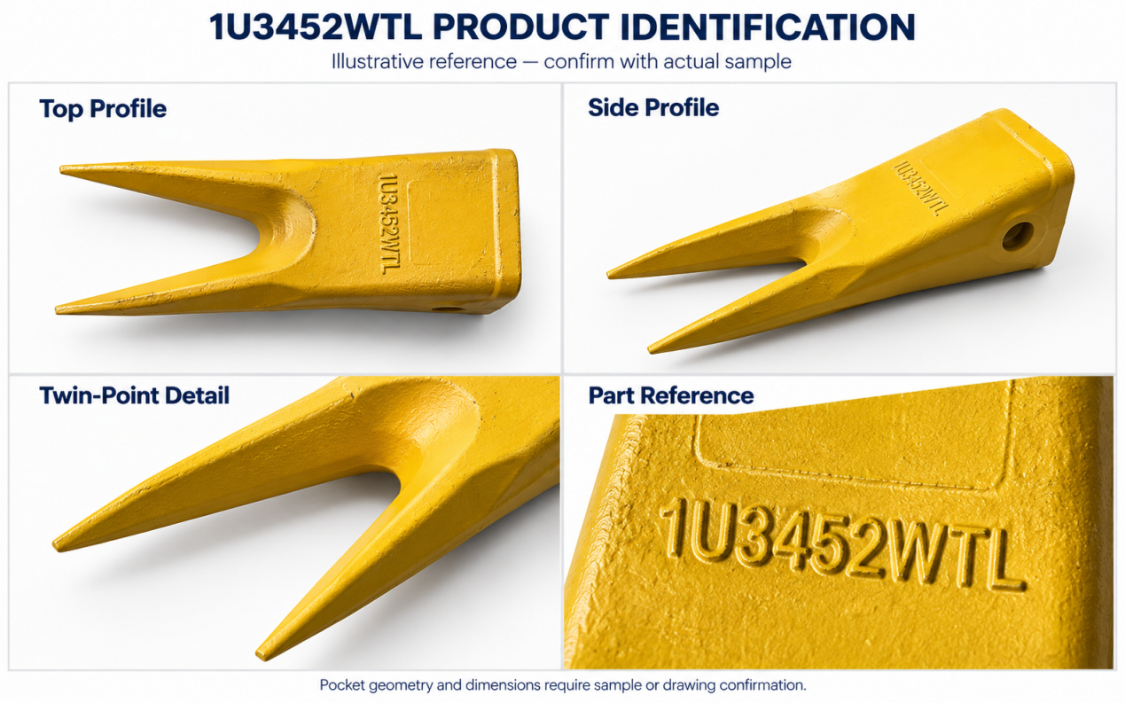 1U3452WTL Bucket Tooth Reference
