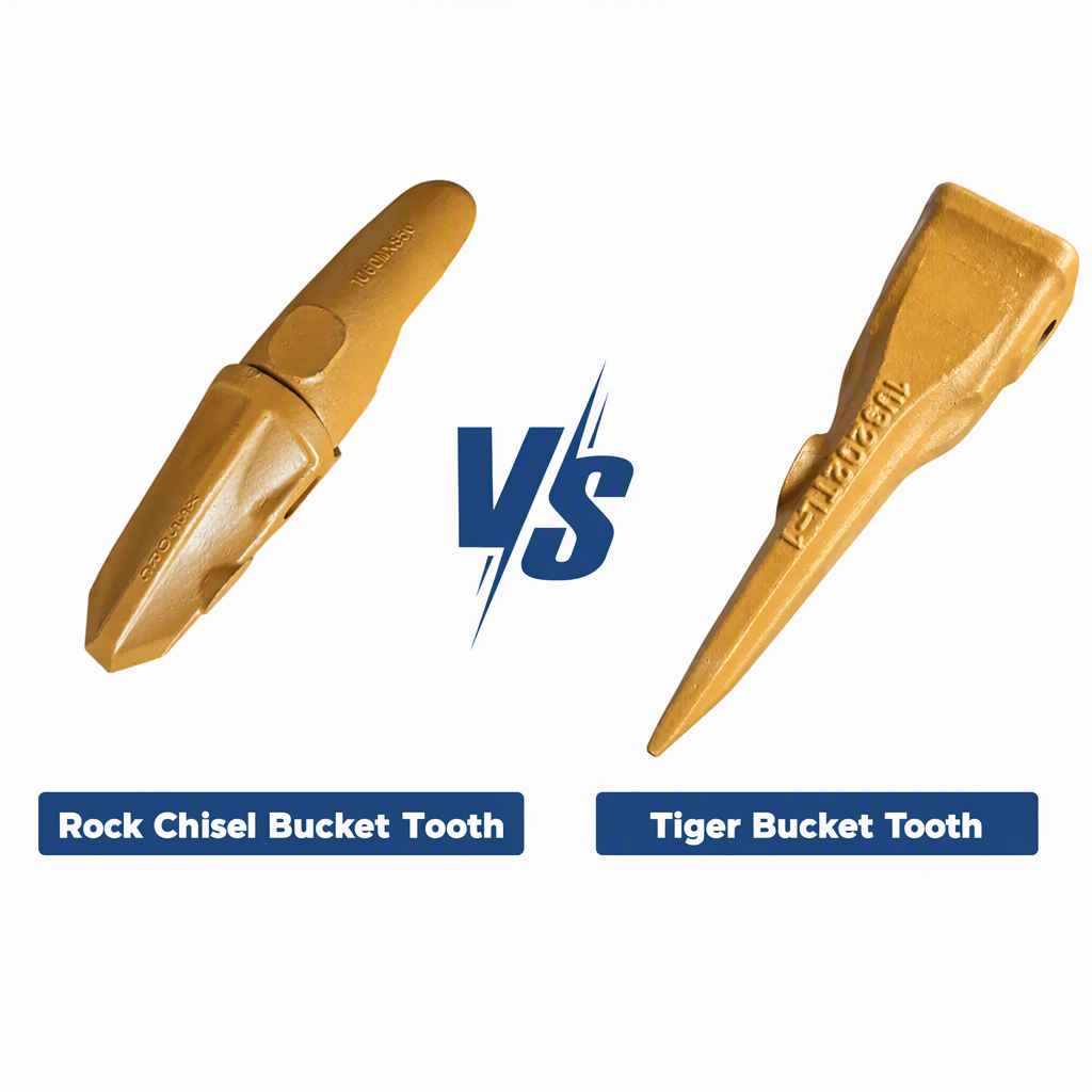 Rock Chisel Bucket Tooth vs. Tiger Bucket Tooth